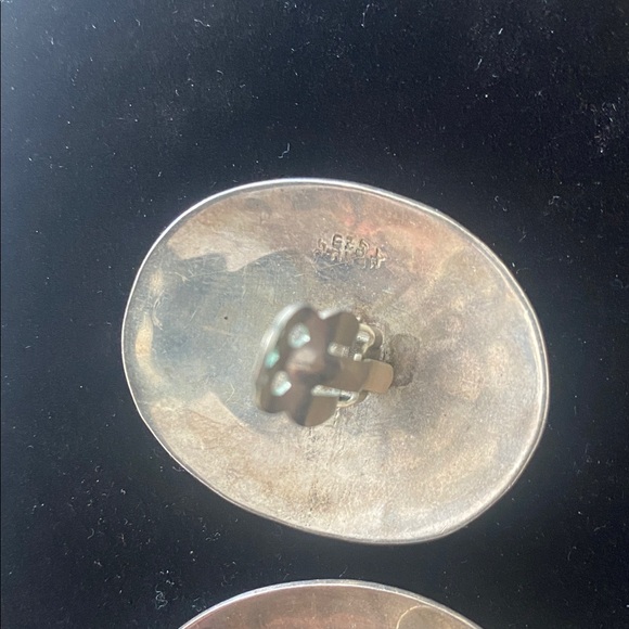 Vintage Sterling Silver Mexican Earrings - Picture 4 of 7